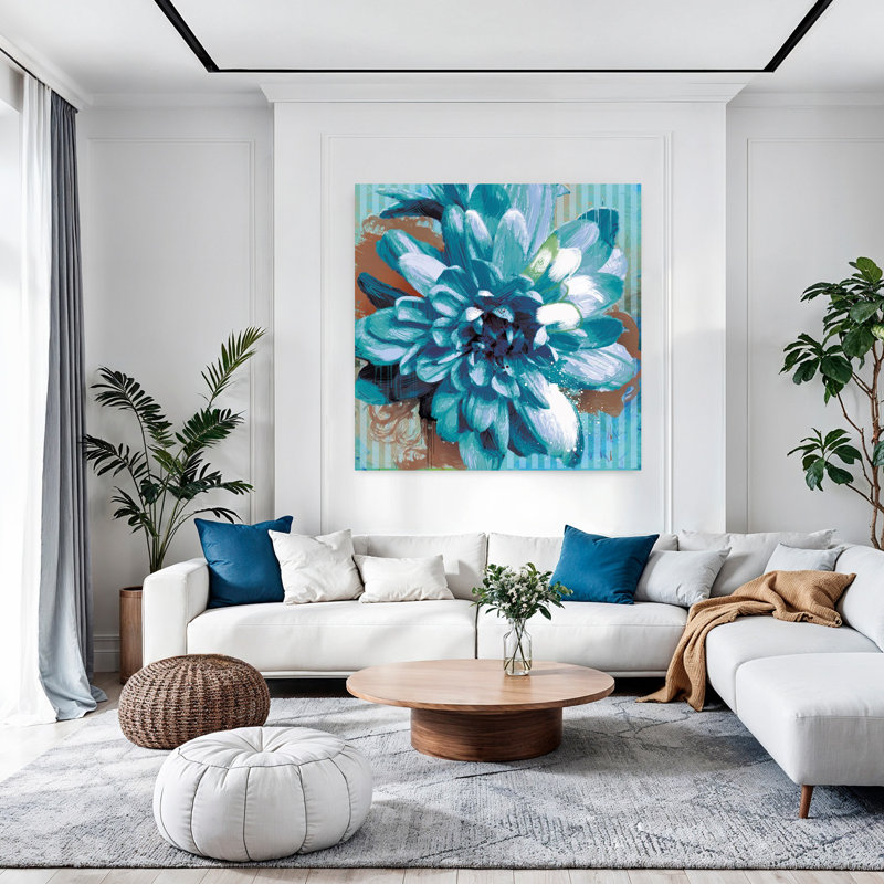 Boom Bloom No. 1, art abstrait contemporain, H 48 po x l 48 po