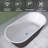 67'' x 30'' Acrylic Freestanding Bathtub Contemporary Stand Alone Deep Soaking Tub with Center Drain-94375458