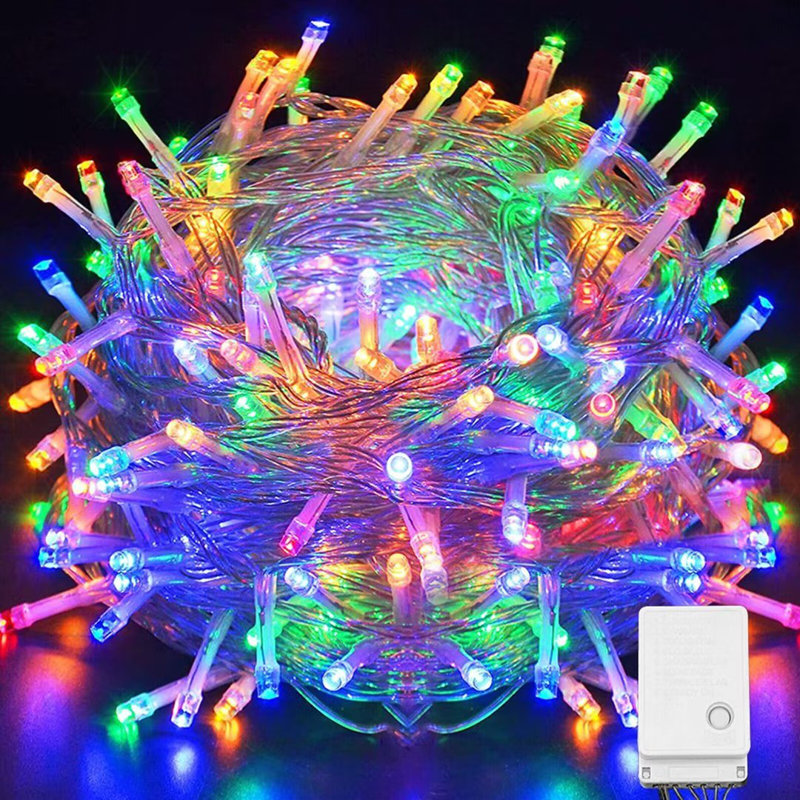Kidman 394'' LED 100 - Bulb Pulg in String Light Halloween Decorations Lights, Multicolor