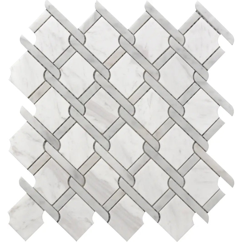 Carrelage mosaïque fantaisie en marbre Medallion 12 po x 12 po
