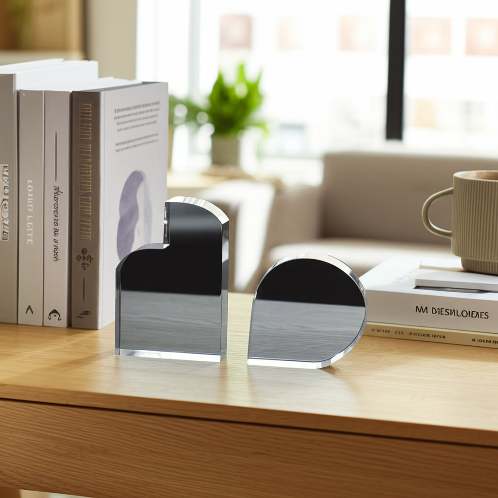 Abstract Glass Bookends