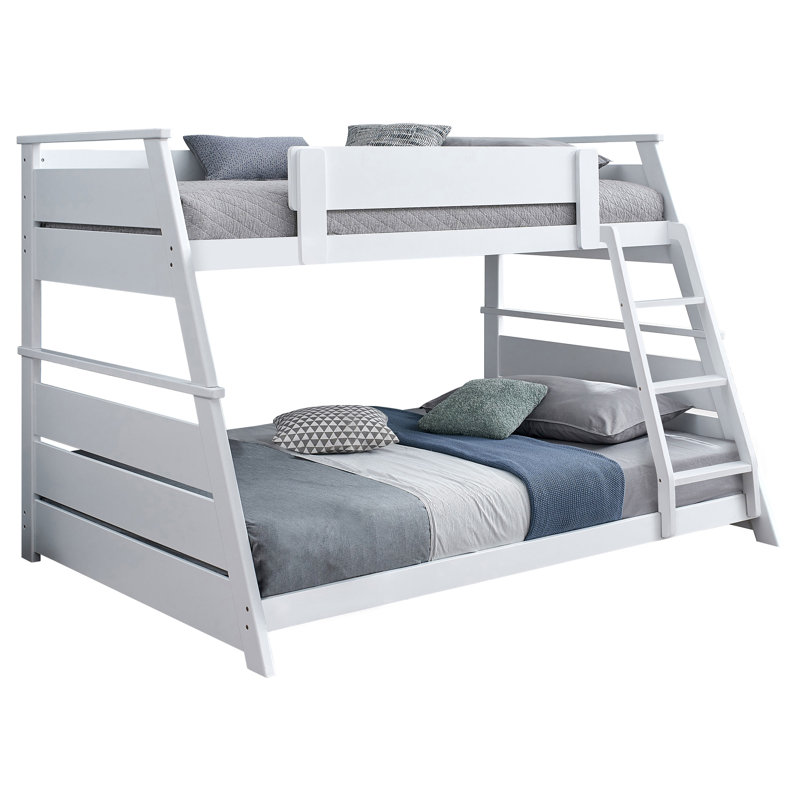 Kolbie Wood Veneer Twin Over Full Bunk Bed White, White