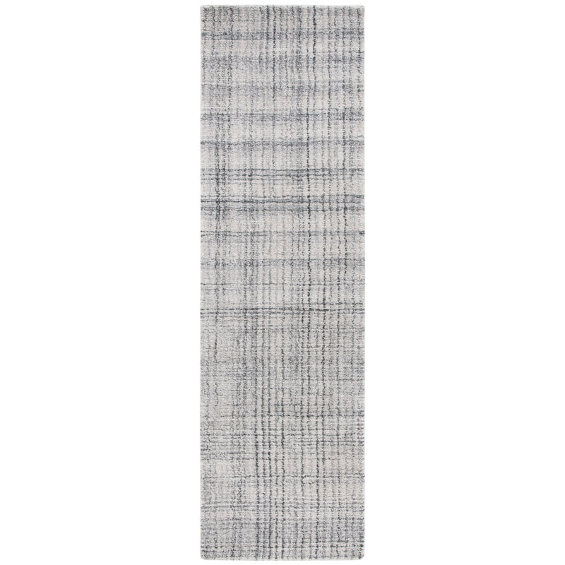 Abstract Hand Tufted Performance Striped Rug, Runner 2'3" x 8'