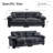 91" Chenille Upholstered Sofa With Soft Overstuffed Seating And Pillow Arm-1346929311
