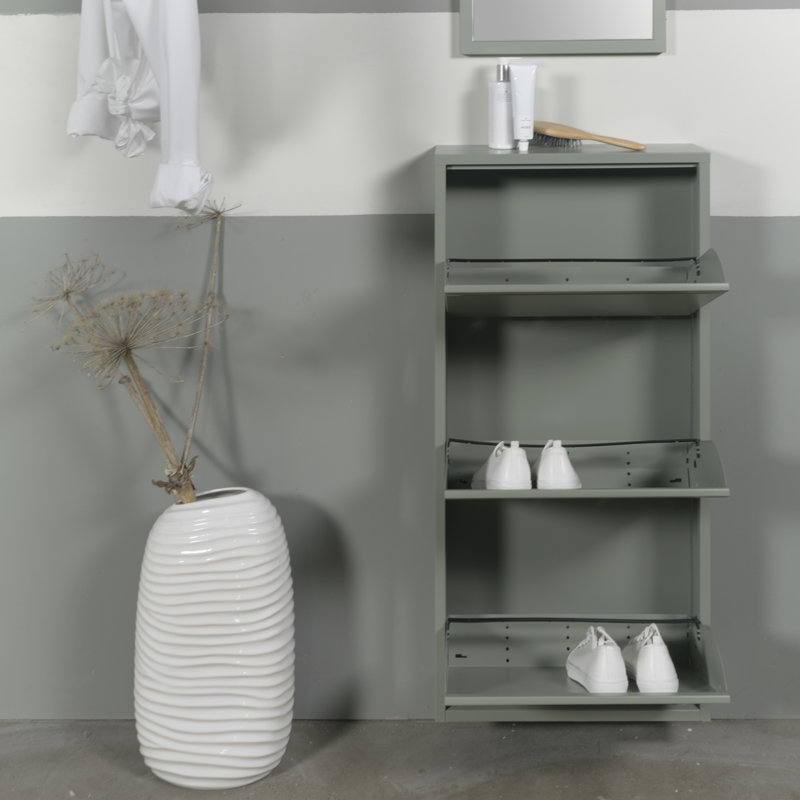 Billy 6 Pair Flip Down Shoe Storage, Grey