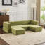 Canapé modulaire convertible avec 3 repose-pieds avec rangement Ebern Designs-748004472