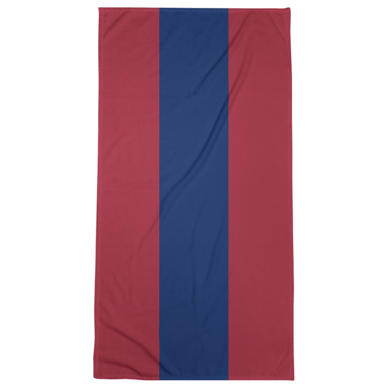 Montreal Lightweight Beach Towel, Red/Blue/Red, Poly/Cotton