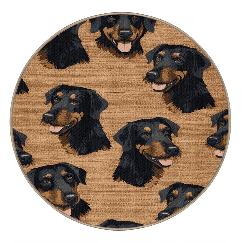  Tapis lavable pour chiens Hovawart, Rond 4 pi