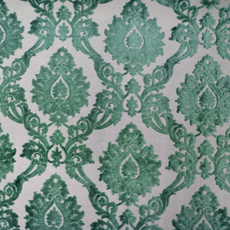 Damask Cut Velvet | Alessandra Fabric, Jade