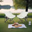 Ensemble de 2 chaises pliantes / portatives pour camping en plein air