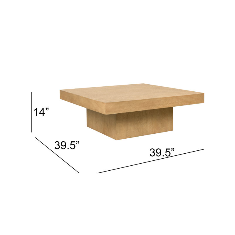 Table basse Padula en chêne clair, Chêne clair