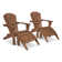 Seashell Adirondack Set with Ottomans
