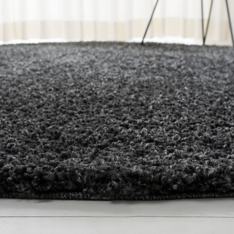 Jiang Charcoal Area Rug, Round 4'