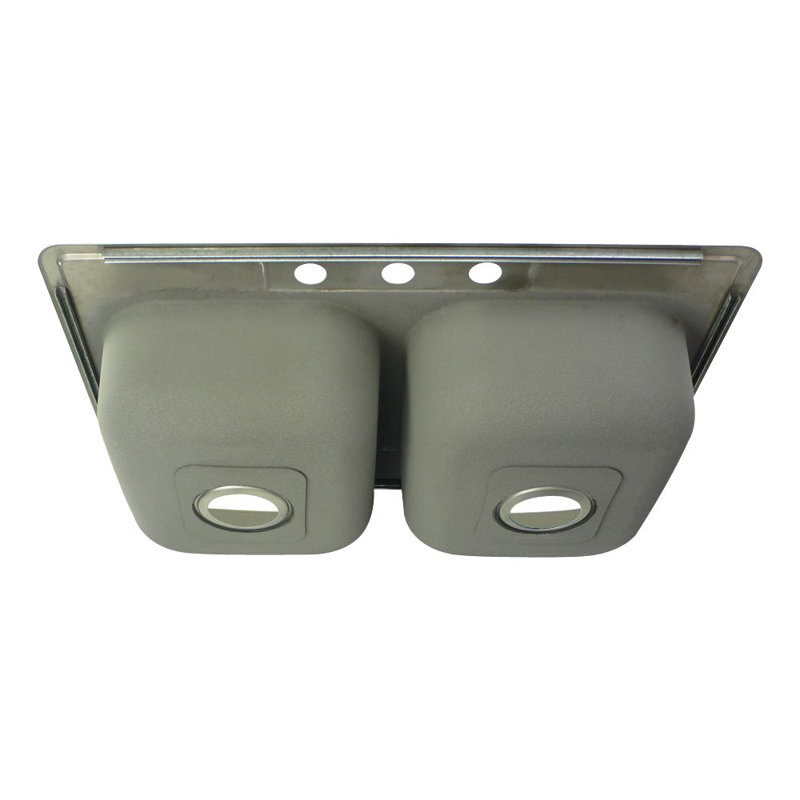 33'' L Double Bowl Stainless Steel Kitchen Sink, 3-Hole