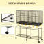 Roomy Bird House,Rolling Bird Cage,With Storage Shelf Wood Perch Food Container