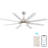 52-Inch Smart Ceiling Fan With Lights,6 Wind Speed,With 8 Black ABS Blades,Voice Remote,Fan For Bedroom,Living Room,Patio,Kitchen,Etc-1292950940-1292950942