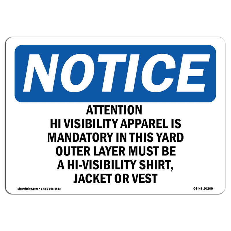 Visibilité des vêtements est un signe obligatoire