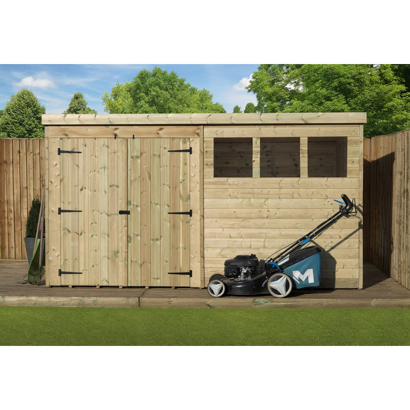 Shiplap Pent Wooden Shed, 14ft. W x 8ft. D