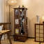 Bibliothèque rotative en bois massif Nut-Brown