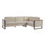 Canapé modulaire carré en L 2 pièces à accoudoirs carrés, design moderne pour le salon et la chambre à coucher