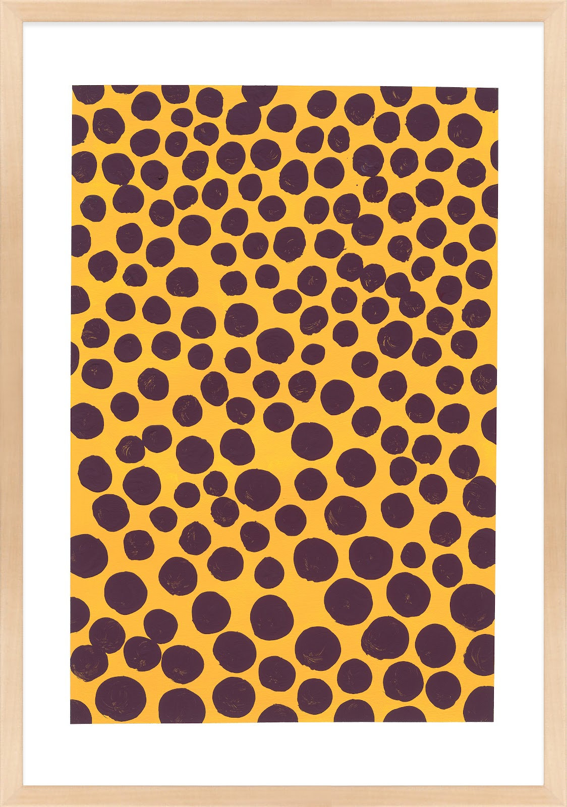 Maroon On Pumpkin by Michela Sorrentino, 20" H x 14" W x 1.25" D, Brown