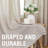 Linen Curtains for Living Room 2 Panels Back Tab Loop Pocket Textured Light Filtering Semi Sheer Rustic Farmhouse Boho Curtain for Bedroom , Angora-16304804-16304813