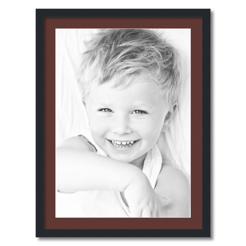 Cadre pour photo simple 20 "x 28" en bois mat, Marron