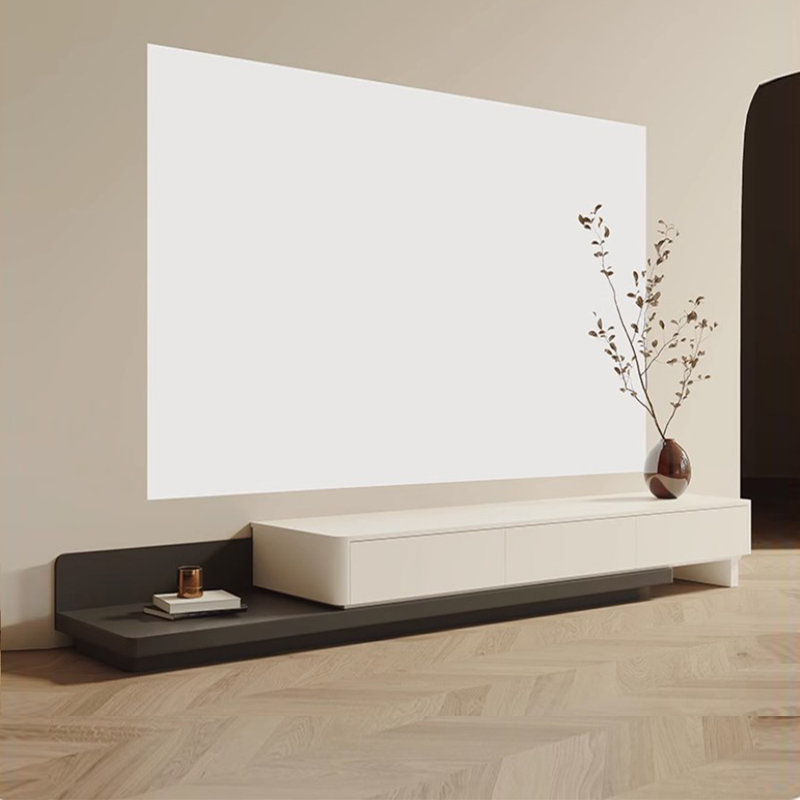Meuble télé minimaliste en bois massif rétractable