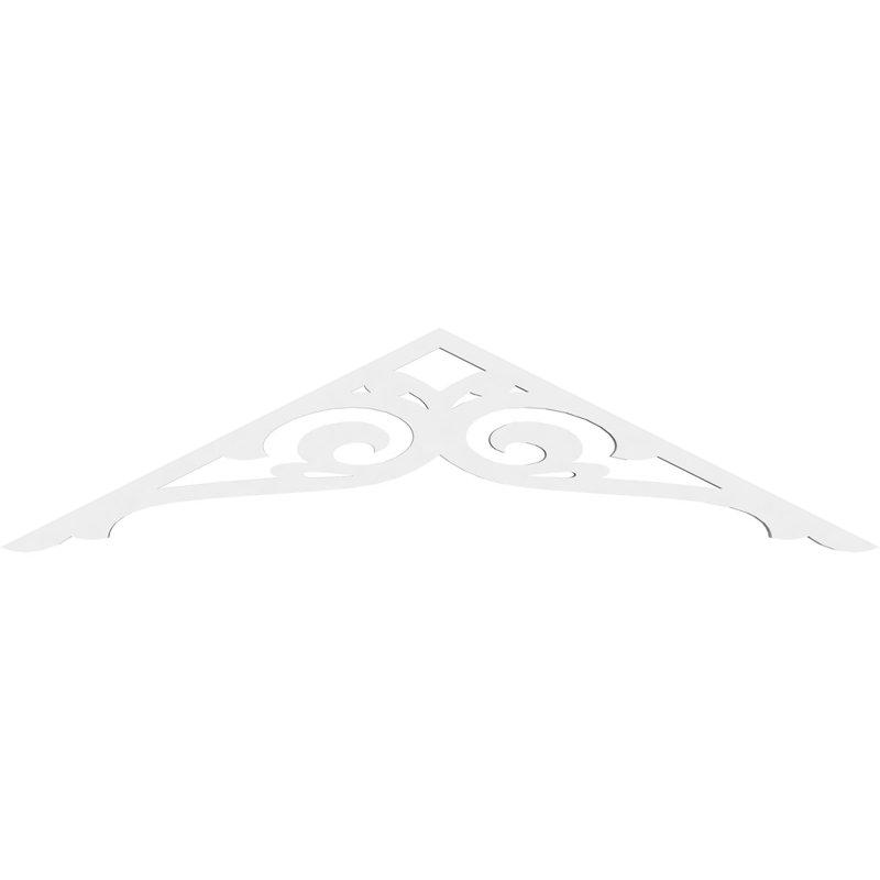 Bordeaux Architectural Grade PVC Gable, 9" H x 36" W x 1" D, 6/12