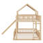 Structure de lit superposé avec glissade et échelle intégrée Wood House-918782129