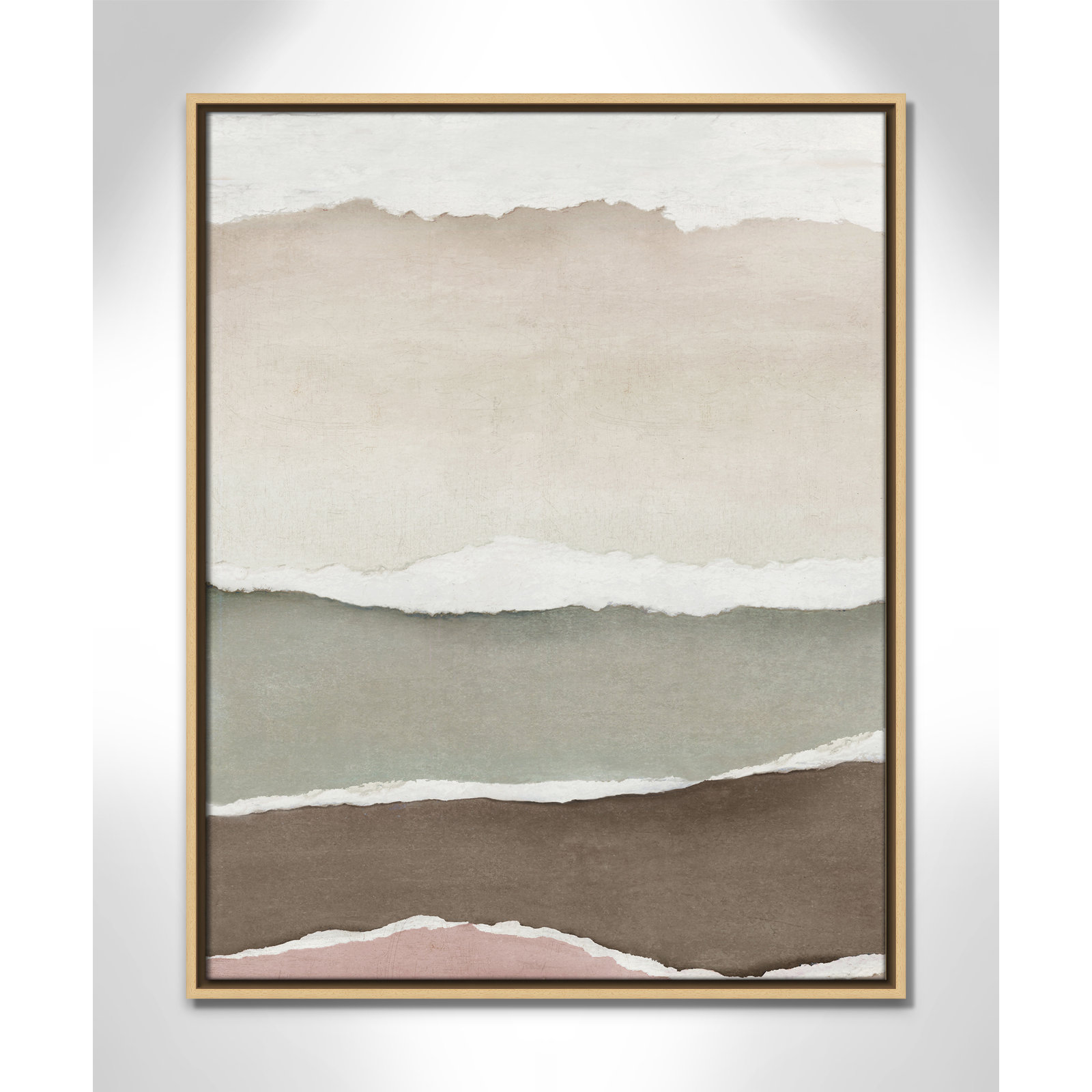 Torn Whispers I Print by Emma Peal, 29.5" H x 23.5" W, Natural Floater