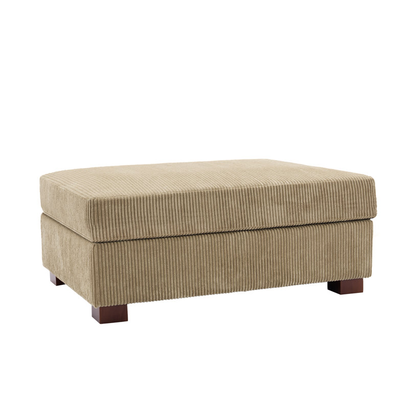 105.9cm Wide Square Solid Colour Standard Ottoman, Camel