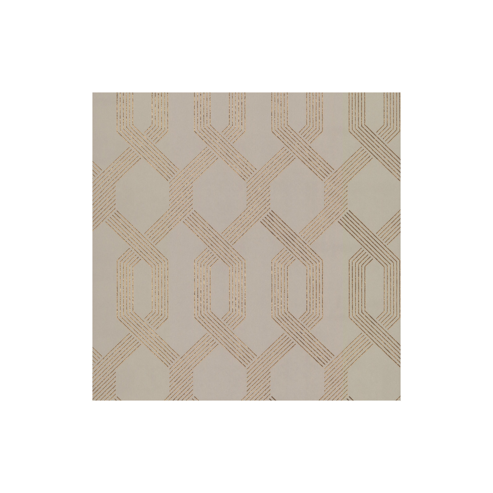 Mid Century Mid-Century Geometric Wallpaper, Beige/Gold