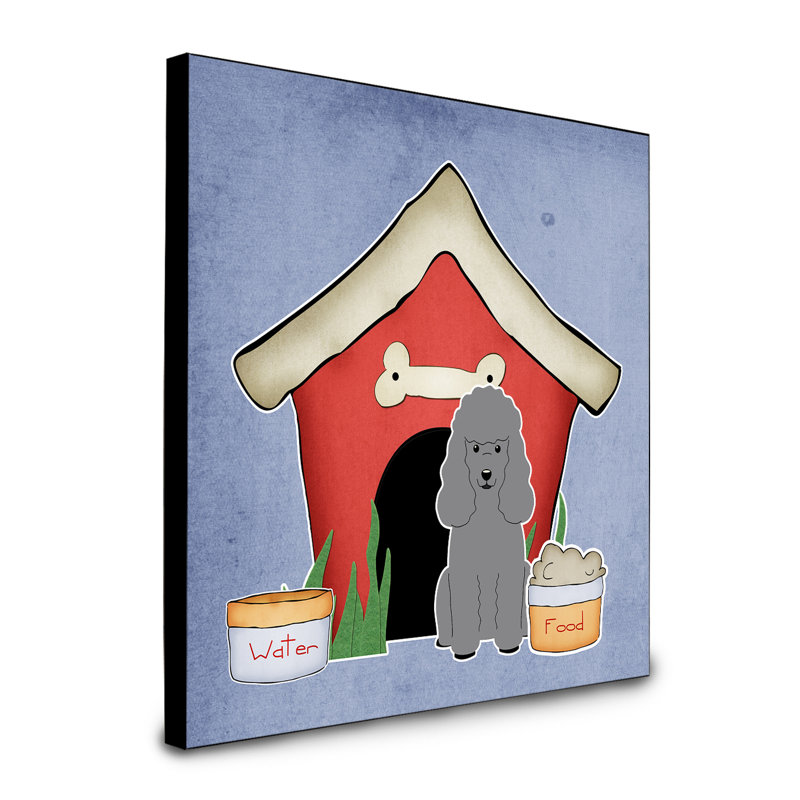 Panneau mural d’art collection dog house Scarvinia, Caniche argenté