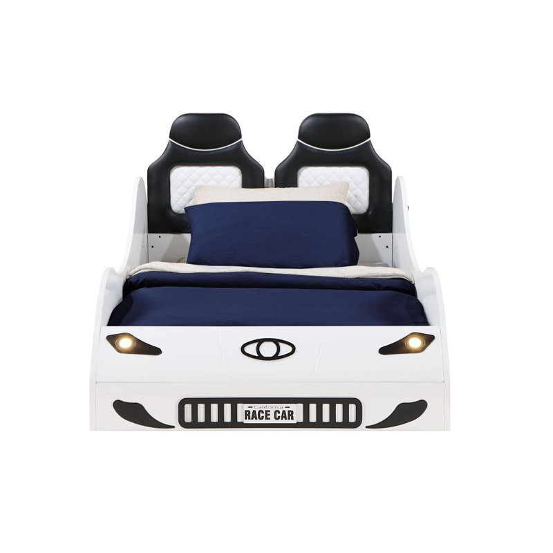 Lit voiture avec DEL Colen Finish, Blanc