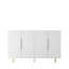 Buffet moderne cannelé avec rangement et tablette réglable-1550213525