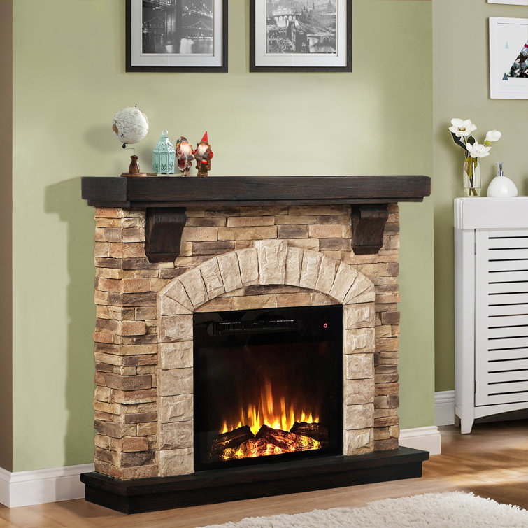 Steelside™ Troy 45'' W Electric Fireplace u0026 Reviews | Wayfair