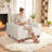 Wide Solid Accent Chair, Fabric Modern Armchairs, Upholstered Sofa Chair For Living Room-1162575277