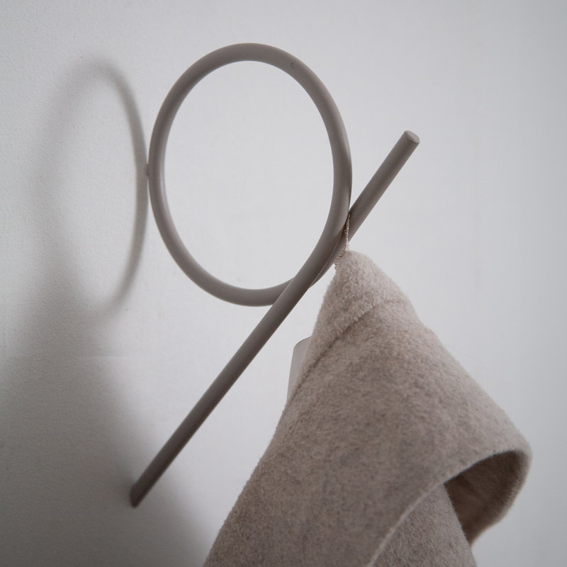 Spinder X BUDDE Steel Wall 1 - Hook Coat Rack, Beige