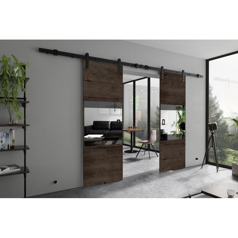 Caedance Double Sliding Doors Laminate, Ash, BOLK1217
