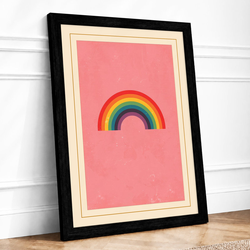 Rainbow Arc Retro - Framed Print, A1 - 84.1 x 59.4 cm, Black
