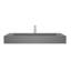Lavabo de salle de bain mural à surface flottante avec drain dissimulé 48 po Juniper, gris-112157747
