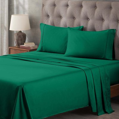 400 Thread Count Egyptian Cotton Blend Solid Deep Pocket Bed Sheet Set