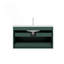 Meuble-lavabo mural moderne de 36 pouces avec lavabo, lavabo en céramique blanche et 2 tiroirs à fermeture en douceur pour un rangement efficace