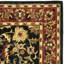 Tapis oriental en laine noir, rouge, vert et or fabriqué et touffeté à la main Cranmore-19260426