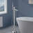 Topcraft Single Handle Floor Mounted Freestanding Tub Faucet with Handheld Shower-87221789