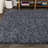 Felicdad Shag Plush Denim Blue Rug-1233603516