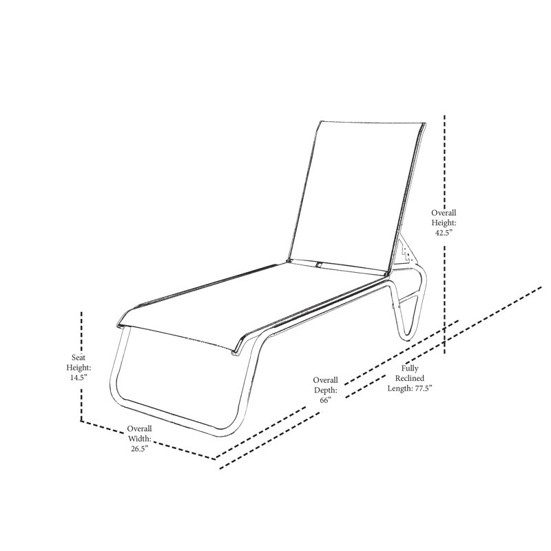 Gardenella Outdoor Chaise Lounge, Textured White Frame/Coastline Seat
