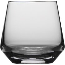 Viski Element Tumblers, Rocks glass, Modern Minimalist Old Fashioned Cocktail  Glasses, Ultra Fine Crystal 13.5 Oz Set of 2