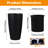 Of 2 22 Inch Black Faux Large Planters With Water Level Monitor And Automatic Watering, Perfect For Outdoor Indoor Spaces Like Garden, Porch - Tall Flower Plant Pots Watering Patio-1966618647
